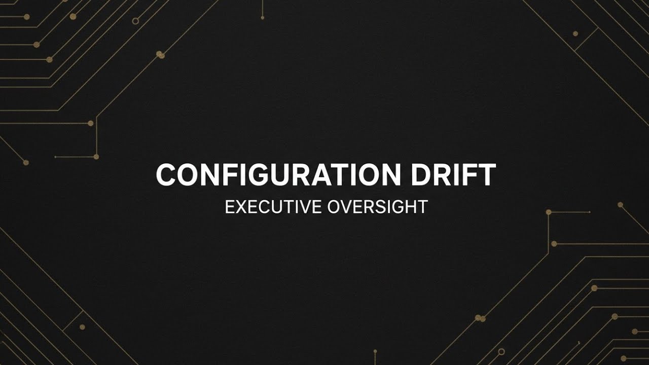 Configuration Drift and Executive Oversight | AELION Intelligence Briefing